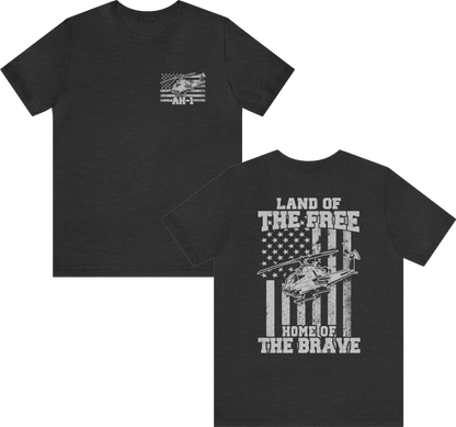Home of the Brave AH-1 - Men's and Women's Tee - Danger Close Apparel
