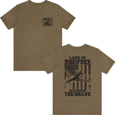 Because of the Brave B-1B - Men's and Women's Tee - Danger Close Apparel