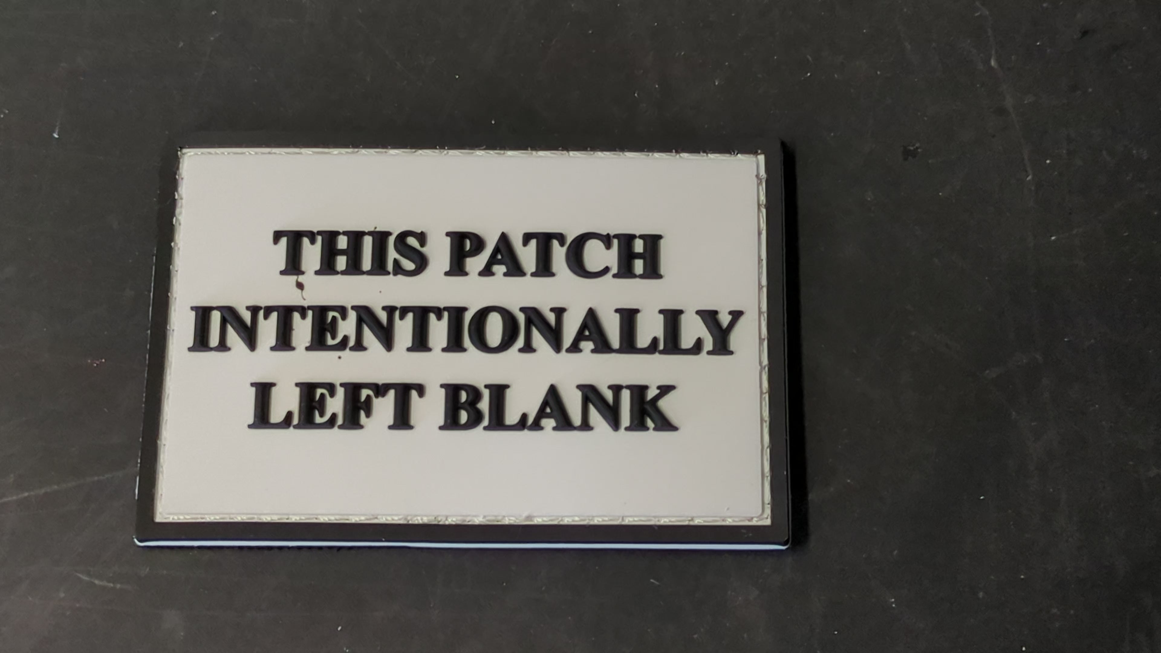 Intentionally Left Blank - PVC Patch