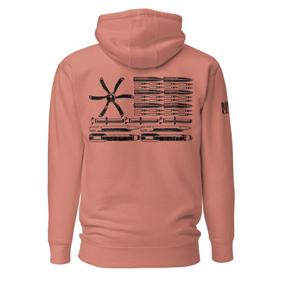 AC-130 Bullet Flag Unisex Hoodie - Danger Close Apparel