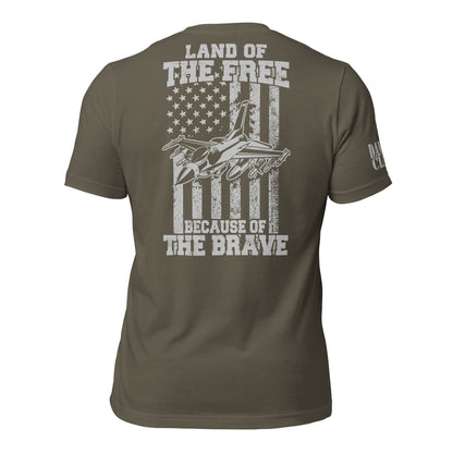 F-16 Because of the Brave Unisex t-shirt - Danger Close Apparel