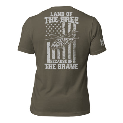 UH-60 Because of the Brave Unisex t-shirt - Danger Close Apparel