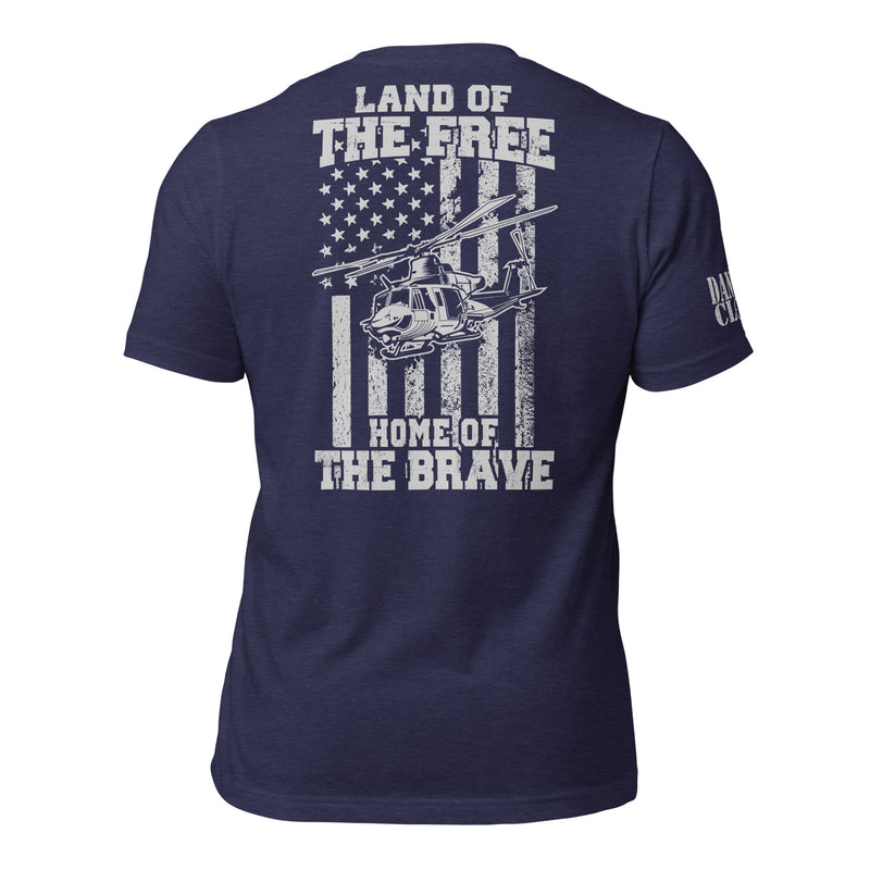 UH-1Y Home of the Brave Unisex t-shirt - Danger Close Apparel - Military Aviation