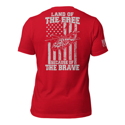 UH-60 Because of the Brave Unisex t-shirt - Danger Close Apparel