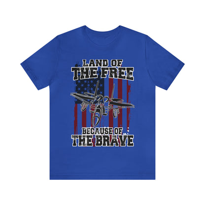Because of the Brave F-15 - Men's and Women's Tee - Danger Close Apparel