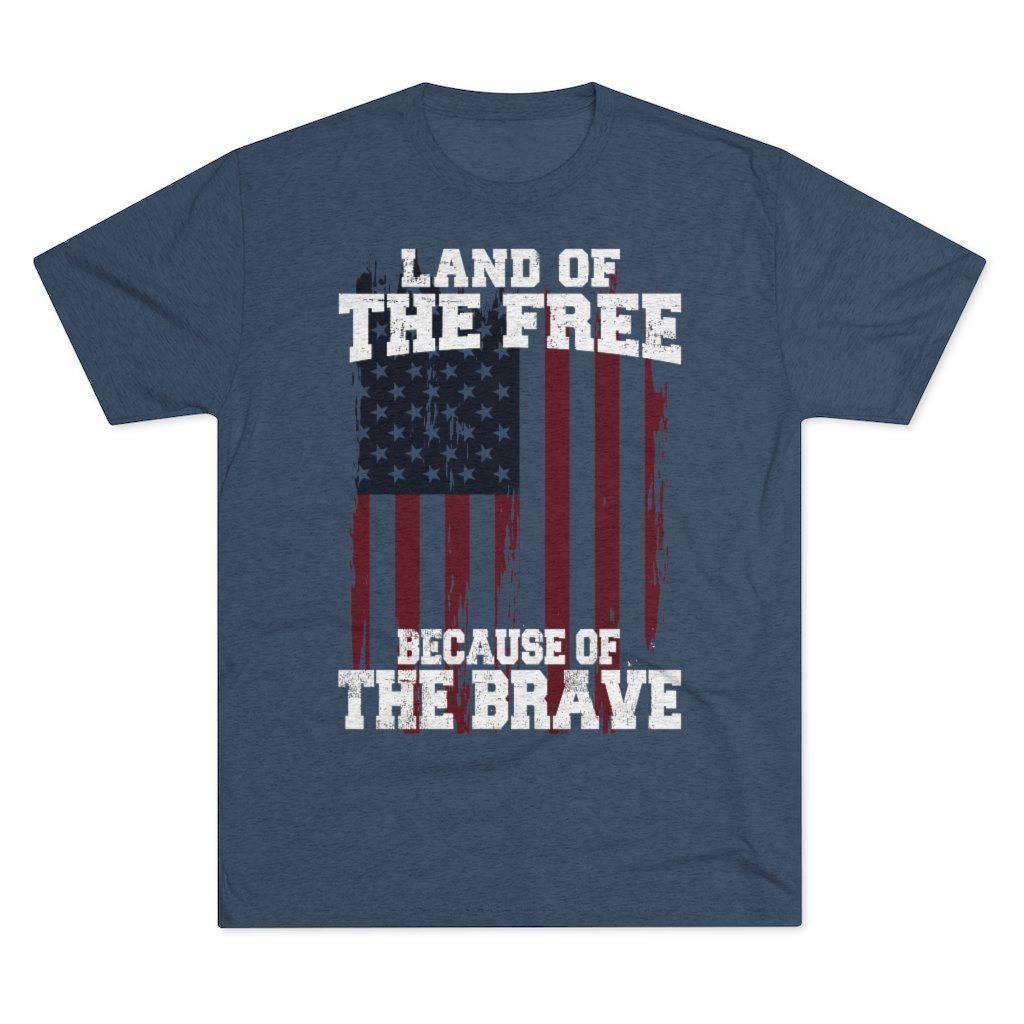 Because of the Brave - Men's Triblend Tee - Danger Close Apparel