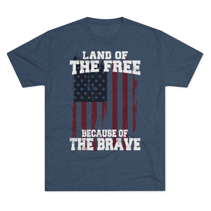 Because of the Brave - Men's Triblend Tee - Danger Close Apparel