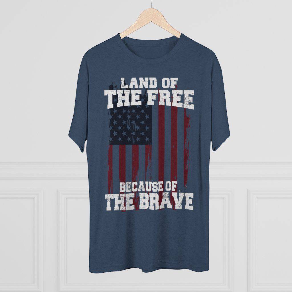 Because of the Brave - Men's Triblend Tee - Danger Close Apparel