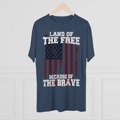 Because of the Brave - Men's Triblend Tee - Danger Close Apparel
