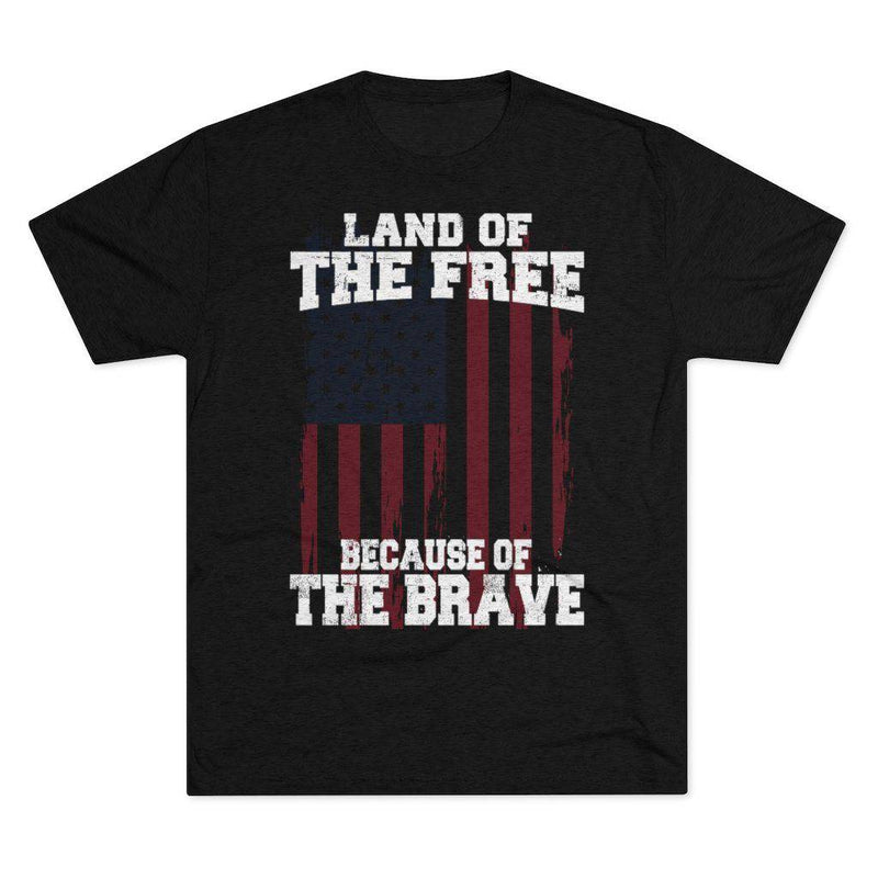 Because of the Brave - Men's Triblend Tee - Danger Close Apparel