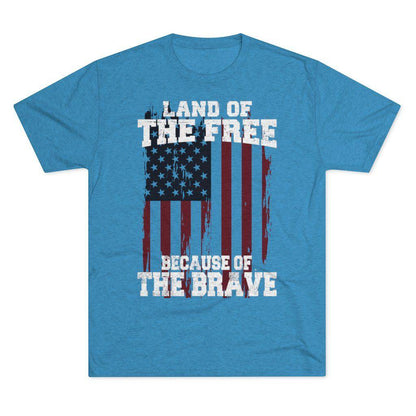 Because of the Brave - Men's Triblend Tee - Danger Close Apparel