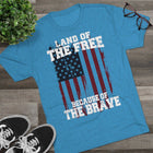 Because of the Brave - Men's Triblend Tee - Danger Close Apparel