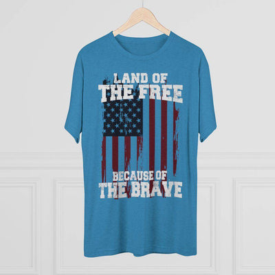 Because of the Brave - Men's Triblend Tee - Danger Close Apparel