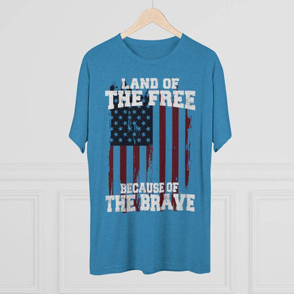 Because of the Brave - Men's Triblend Tee - Danger Close Apparel