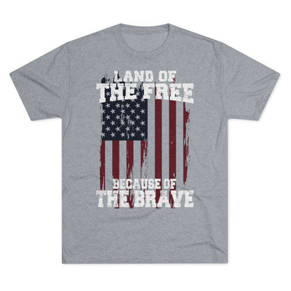 Because of the Brave - Men's Triblend Tee - Danger Close Apparel