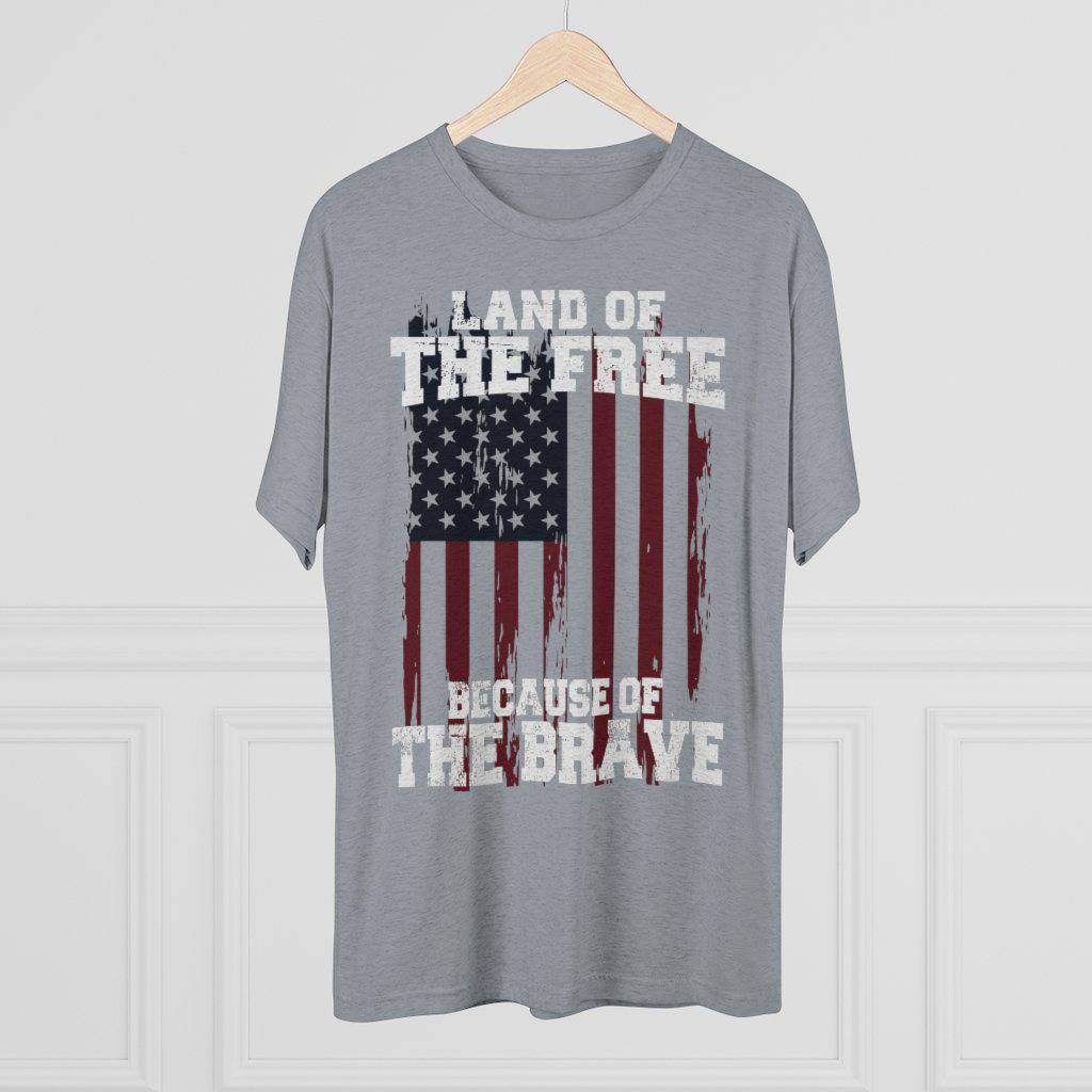 Because of the Brave - Men's Triblend Tee - Danger Close Apparel
