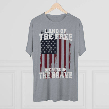Because of the Brave - Men's Triblend Tee - Danger Close Apparel