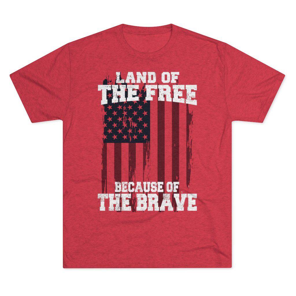 Because of the Brave - Men's Triblend Tee - Danger Close Apparel