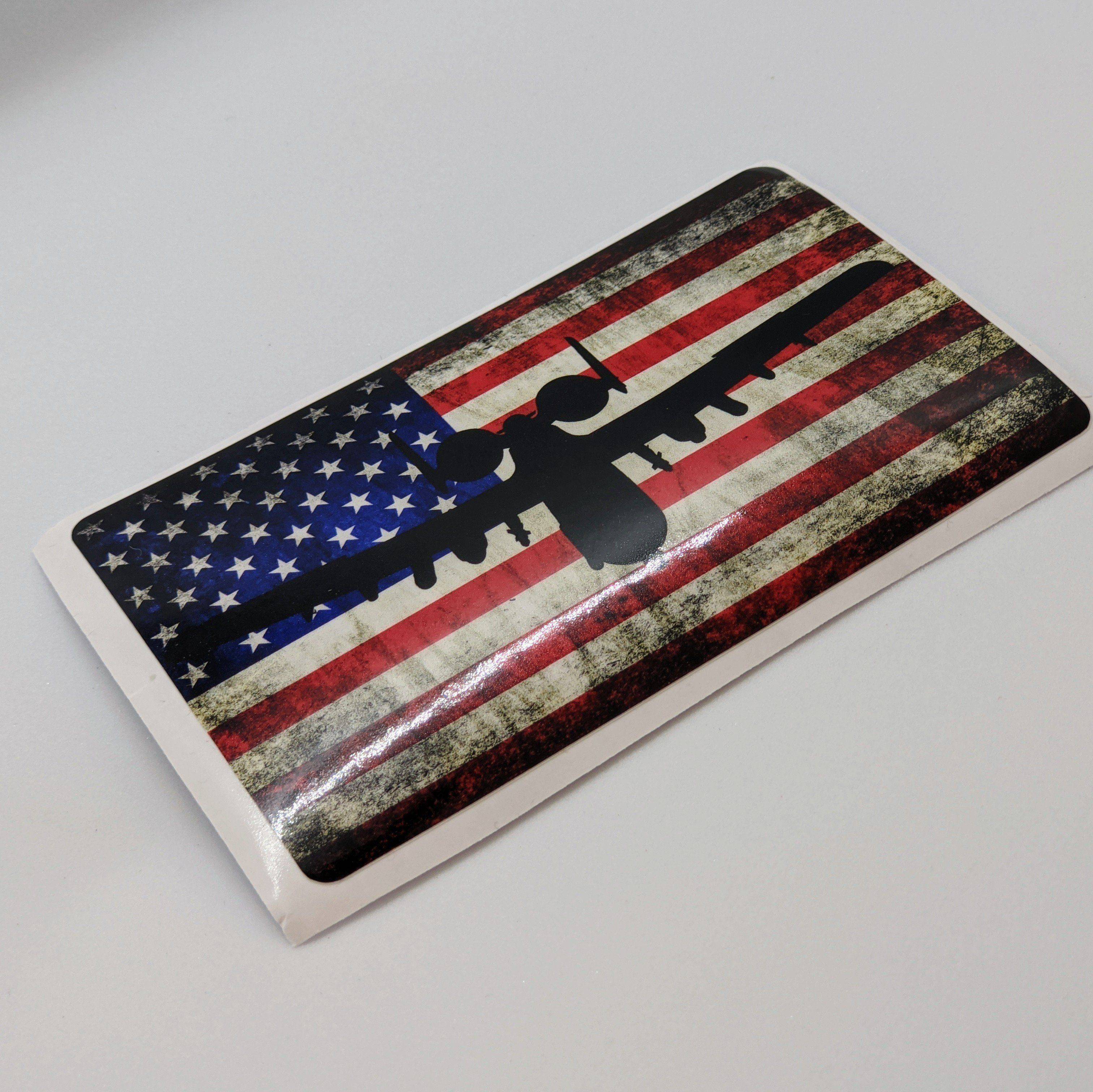 A-10 Warthog - American Flag Decal - Danger Close Apparel