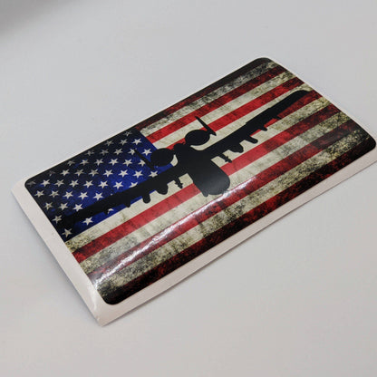 A-10 Warthog - American Flag Decal - Danger Close Apparel