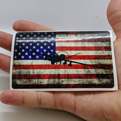 MQ-9 Reaper - American Flag Decal - Danger Close Apparel