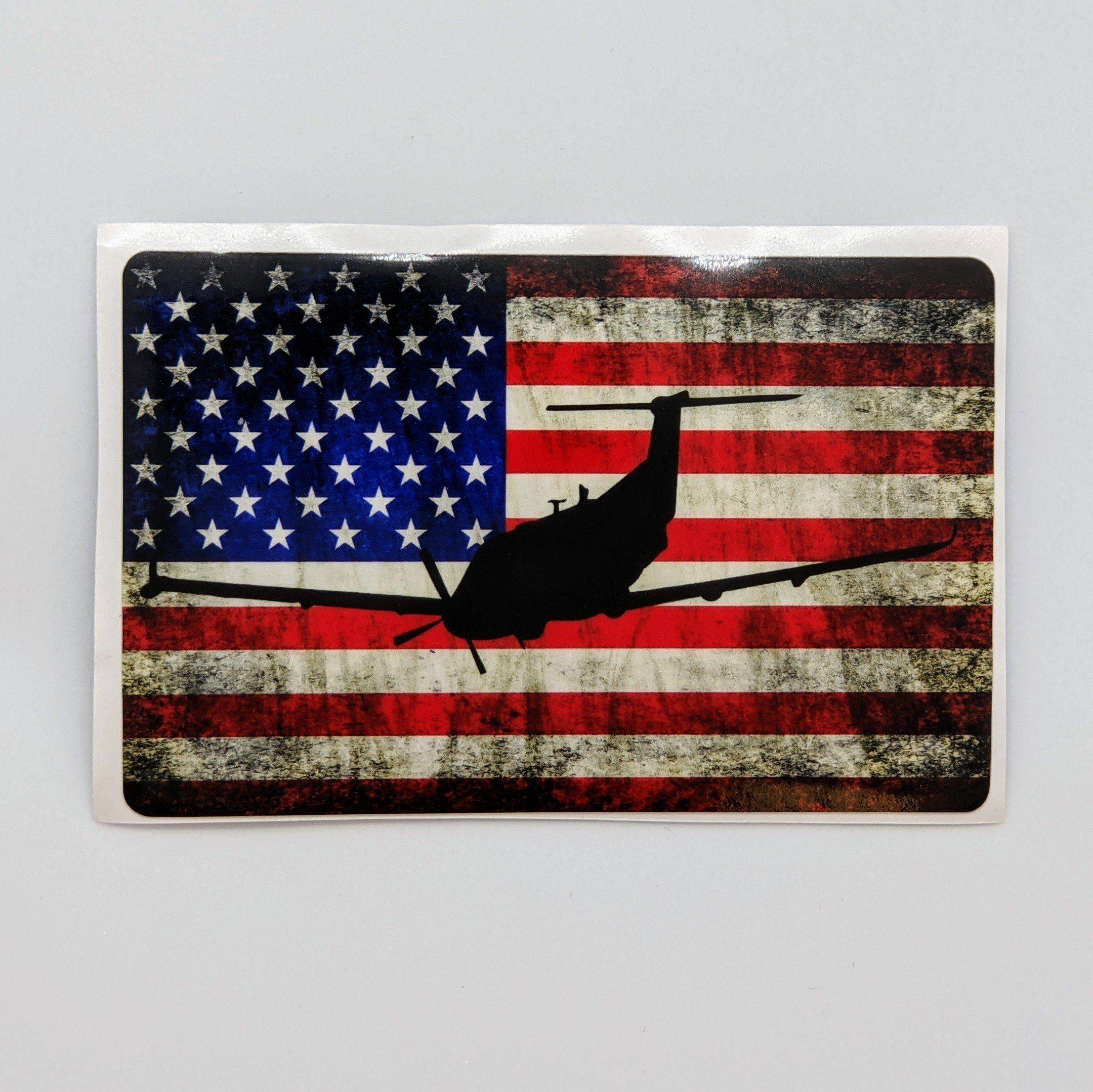 U-28A Draco - American Flag Decal - Danger Close Apparel