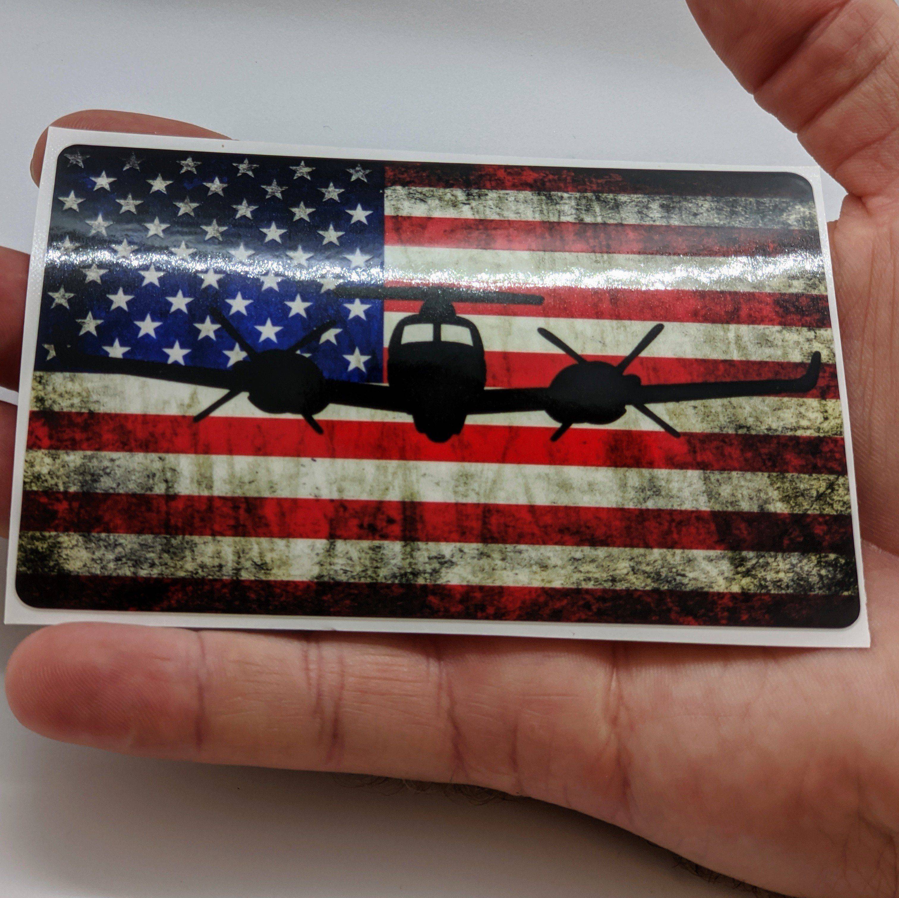 MC-12W - American Flag Decal - Danger Close Apparel