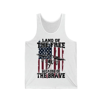 Because of the Brave F-15 - Men's Tank - Danger Close Apparel