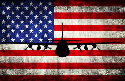 C-130H Hercules - American Flag Decal - Danger Close Apparel