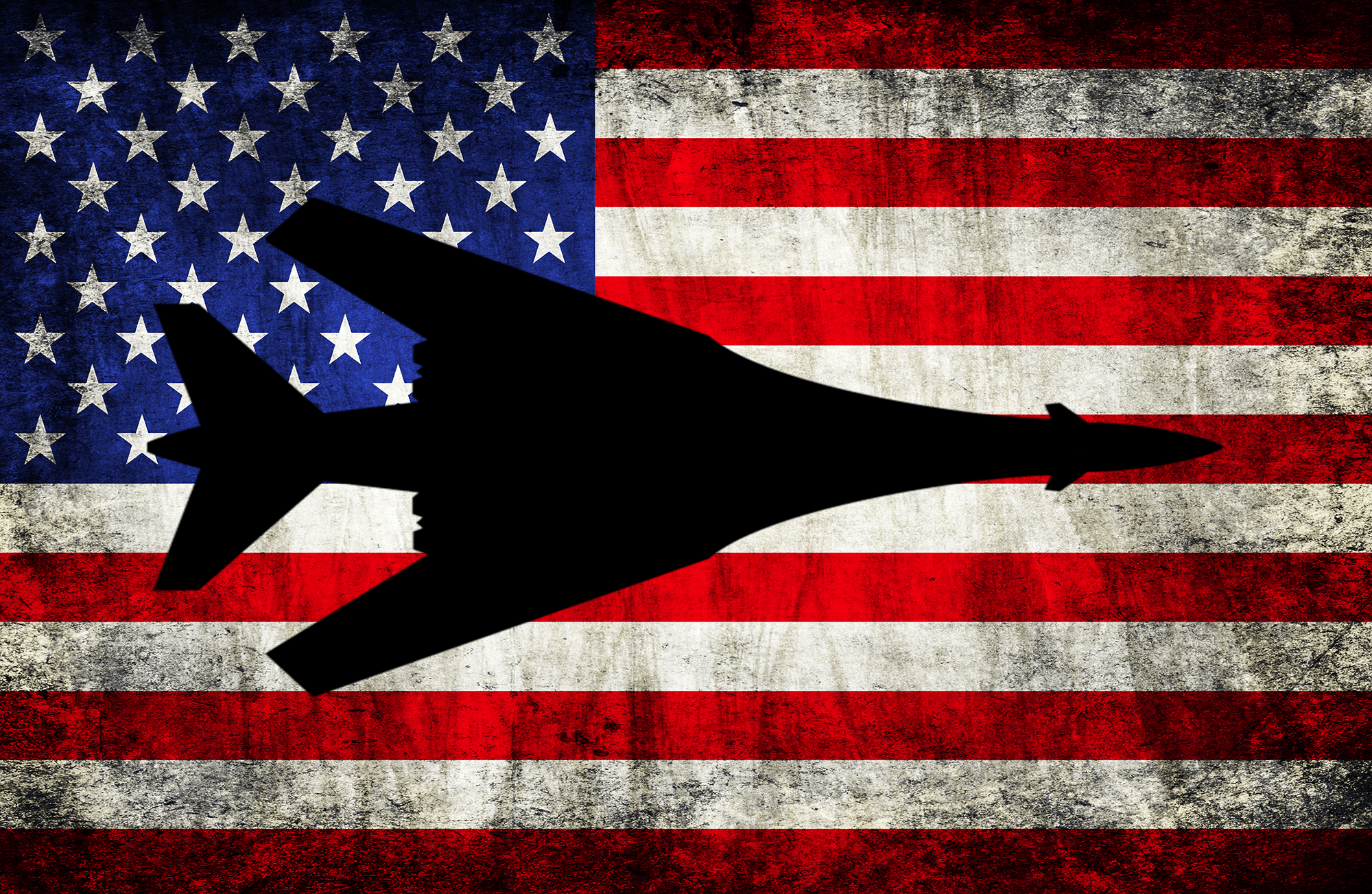 B-1B Lancer - American Flag Decal - Danger Close Apparel