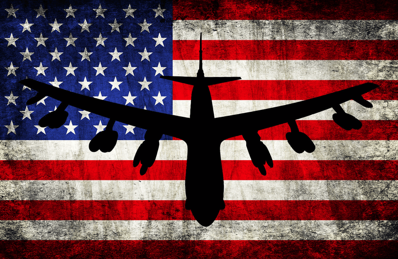 B-52 Stratofortress - American Flag Decal - Danger Close Apparel