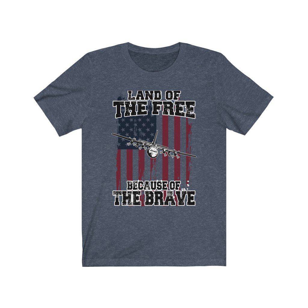 C-130H Hercules - Because of The Brave - Mens Tee - Danger Close Apparel