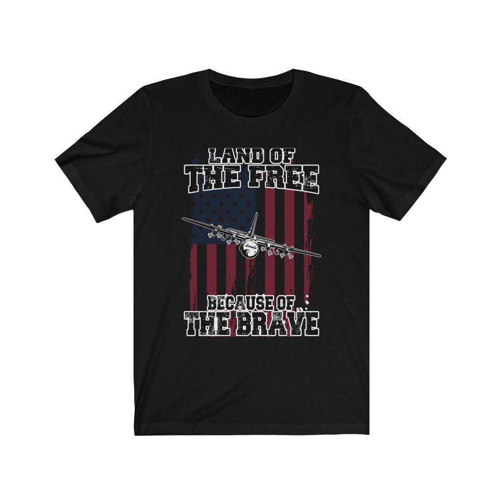 C-130H Hercules - Because of The Brave - Mens Tee - Danger Close Apparel