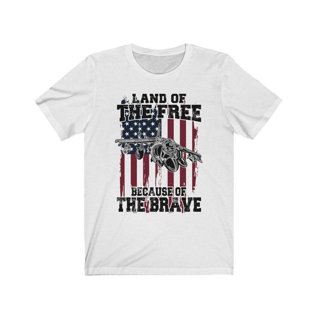 AV-8B Harrier - Because of the Brave - Mens Tee - Danger Close Apparel