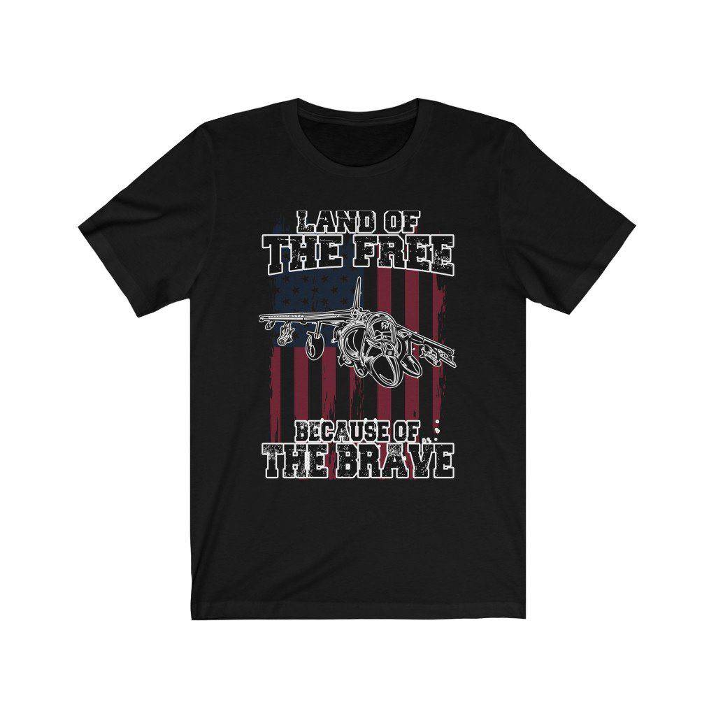 AV-8B Harrier - Because of the Brave - Mens Tee - Danger Close Apparel