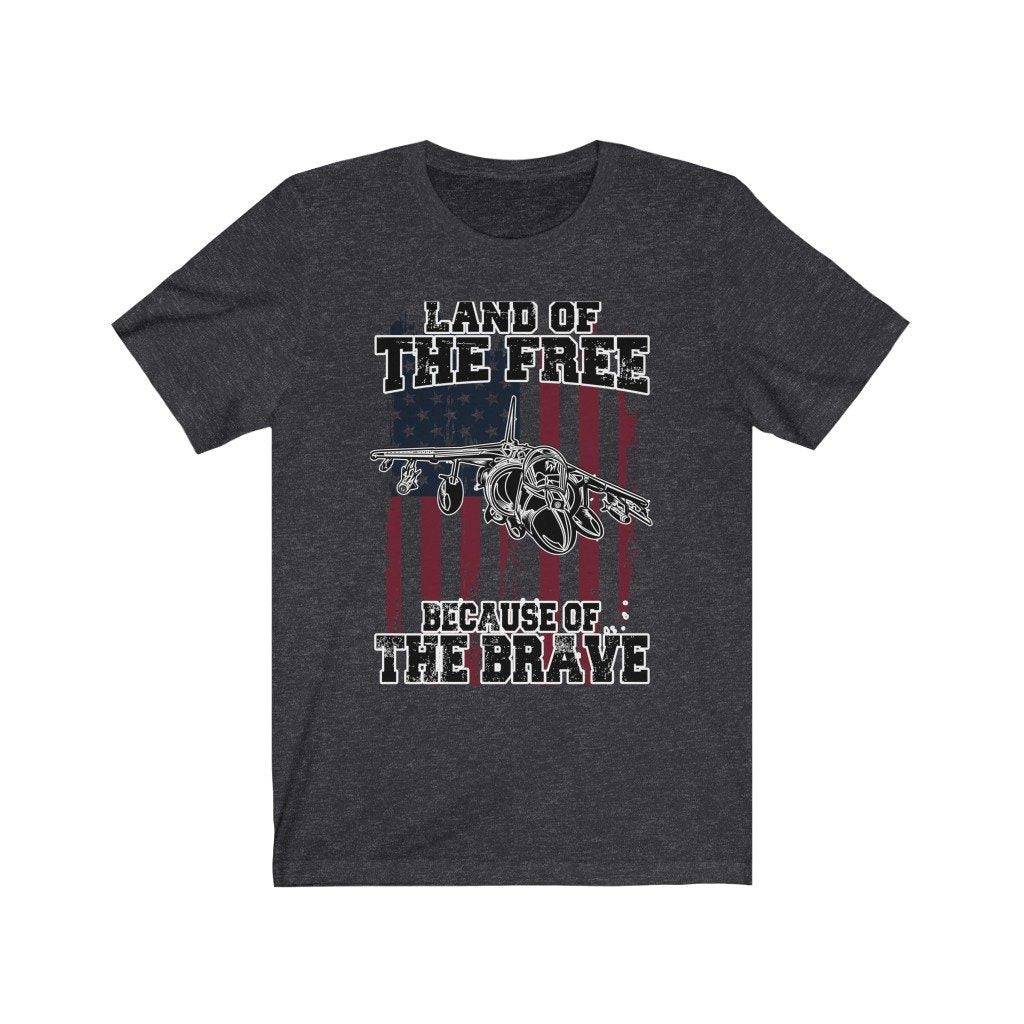 AV-8B Harrier - Because of the Brave - Mens Tee - Danger Close Apparel