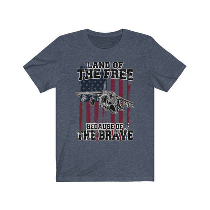 AV-8B Harrier - Because of the Brave - Mens Tee - Danger Close Apparel
