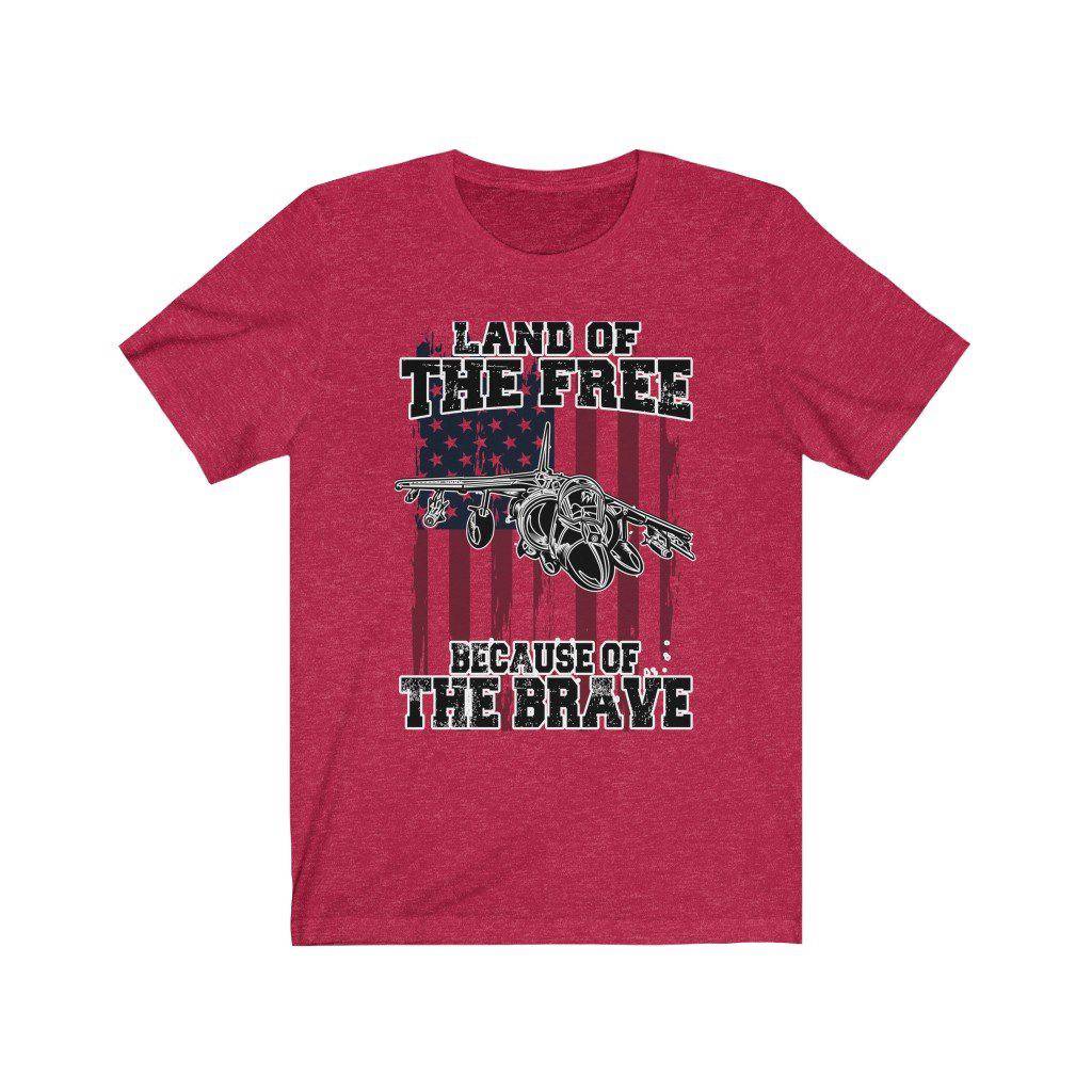 AV-8B Harrier - Because of the Brave - Mens Tee - Danger Close Apparel