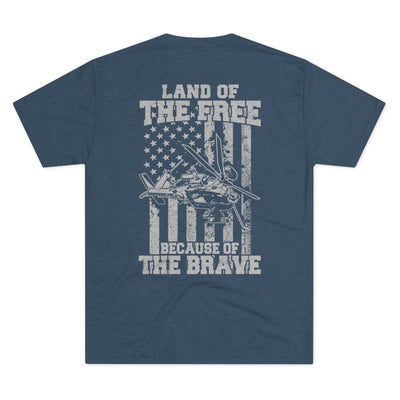 AH-64 - Because of the Brave - Men's Tri-blend Tee - Danger Close Apparel