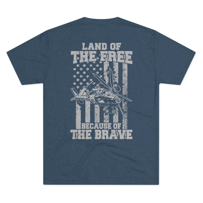 AH-64 - Because of the Brave - Men's Tri-blend Tee - Danger Close Apparel