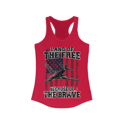 Because of the Brave - B-1B - Women's Racerback Tank - Danger Close Apparel