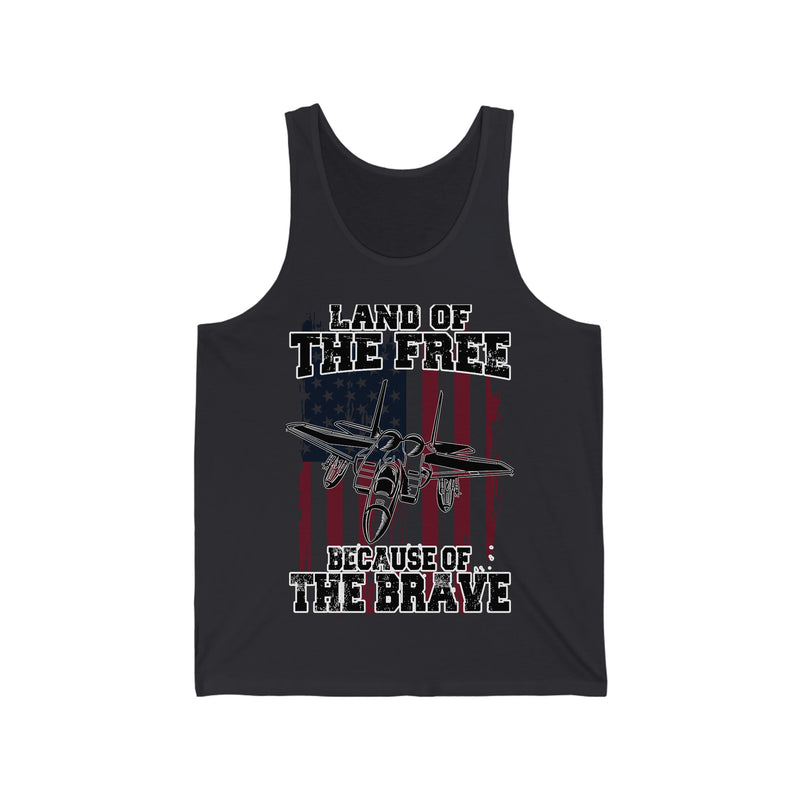 Because of the Brave F-15 - Men's Tank - Danger Close Apparel