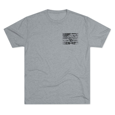 CH-47 Because of the Brave - Men's Tri-blend Tee - Danger Close Apparel