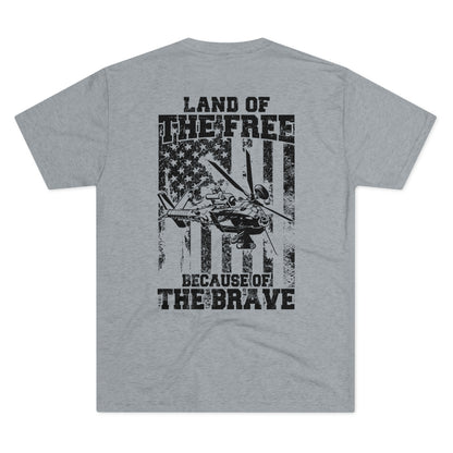 AH-64 - Because of the Brave - Men's Tri-blend Tee - Danger Close Apparel