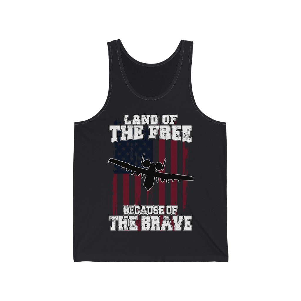 Because of the Brave - A-10 - Men's Tank - Danger Close Apparel