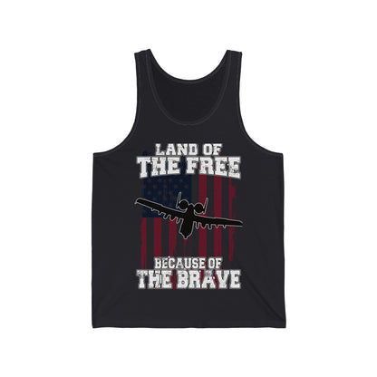 Because of the Brave - A-10 - Men's Tank - Danger Close Apparel