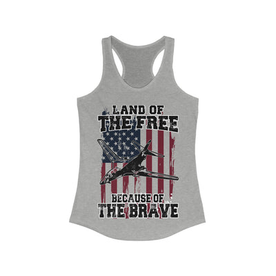 Because of the Brave - B-1B - Women's Racerback Tank - Danger Close Apparel