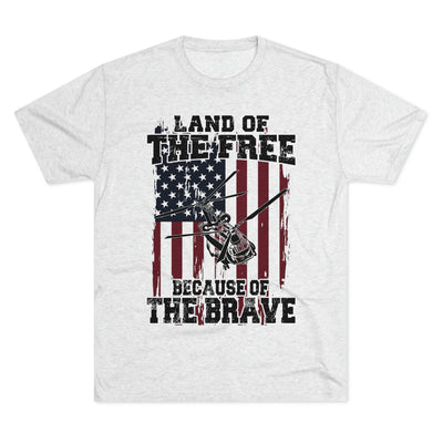 CH-47 Because of the Brave 2.0 - Men's Tri-blend Tee - Danger Close Apparel