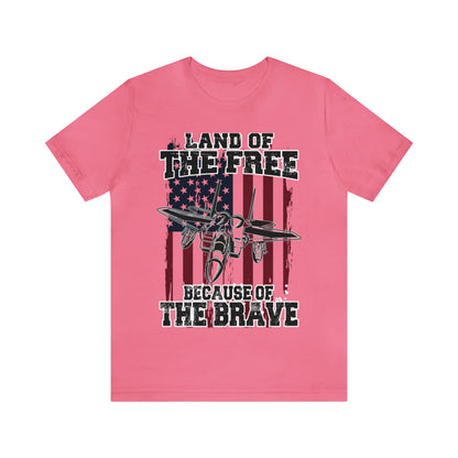 Because of the Brave F-15 - Men's and Women's Tee - Danger Close Apparel
