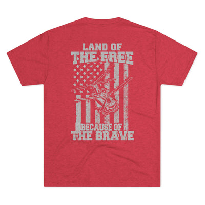 CH-47 Because of the Brave - Men's Tri-blend Tee - Danger Close Apparel